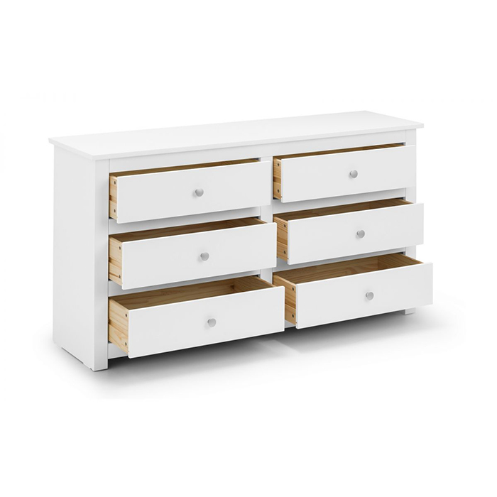 Radley Surf White 6 Drawer Chest - Click Image to Close